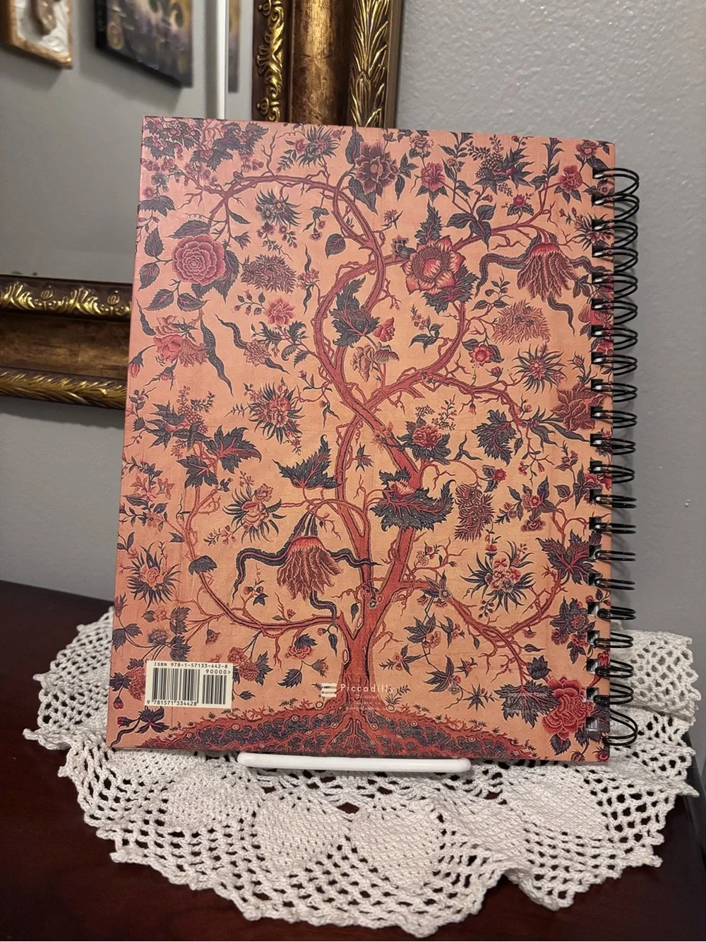 New Piccadilly Floral Spiral Lined Journal “Be Inspired”. 9 X 11.